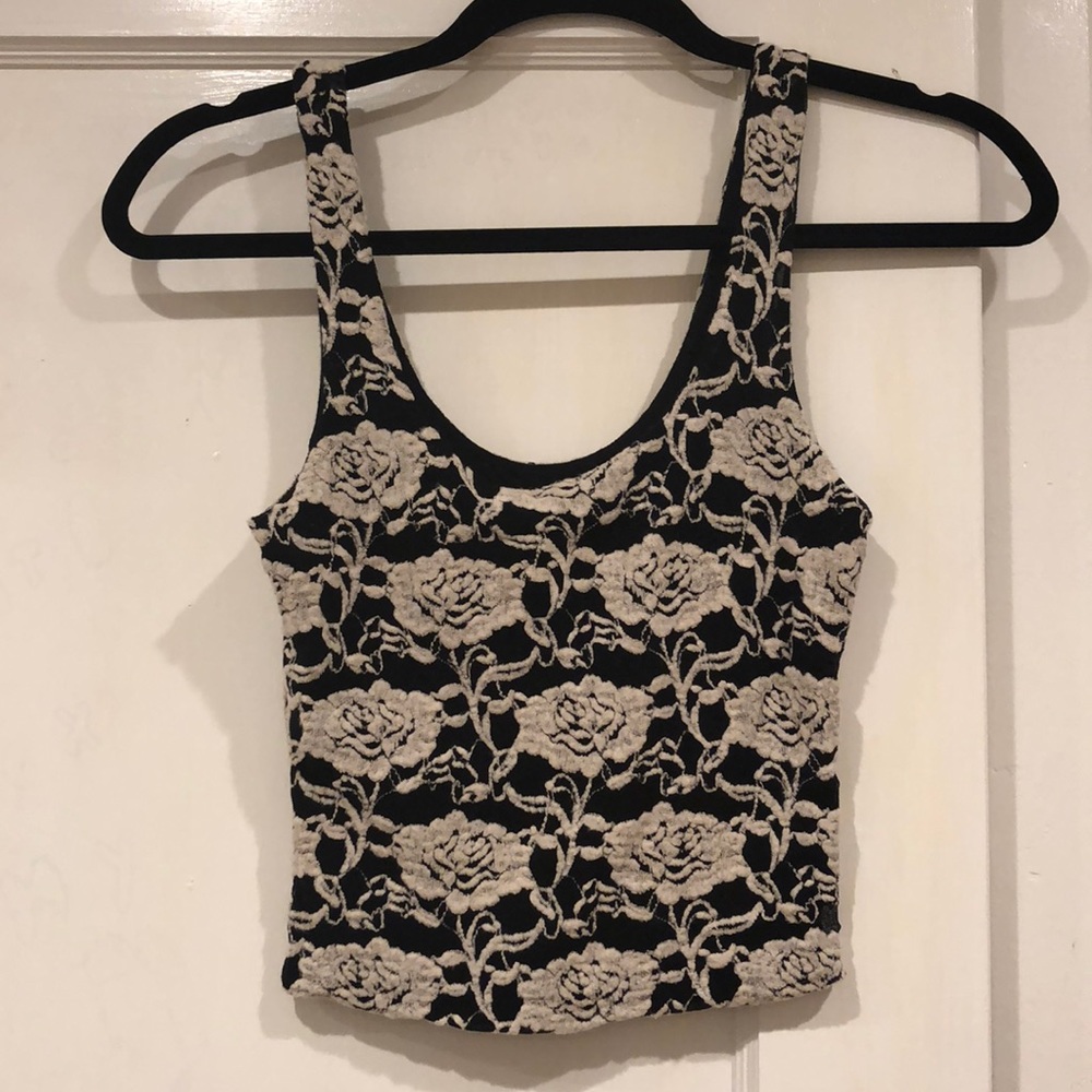 Black and White Crop Top from Urban Outfitters